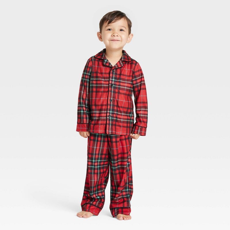 Toddler Holiday Tartan Plaid Flannel Matching Family Pajama Set - Wondershop™ Red | Target