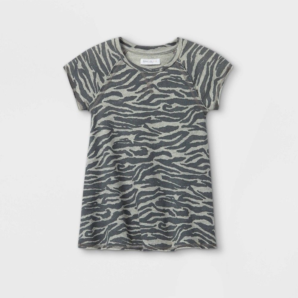 Grayson Mini Toddler Girls' 'Zebra' Short Sleeve Dress - Gray 5T | Target
