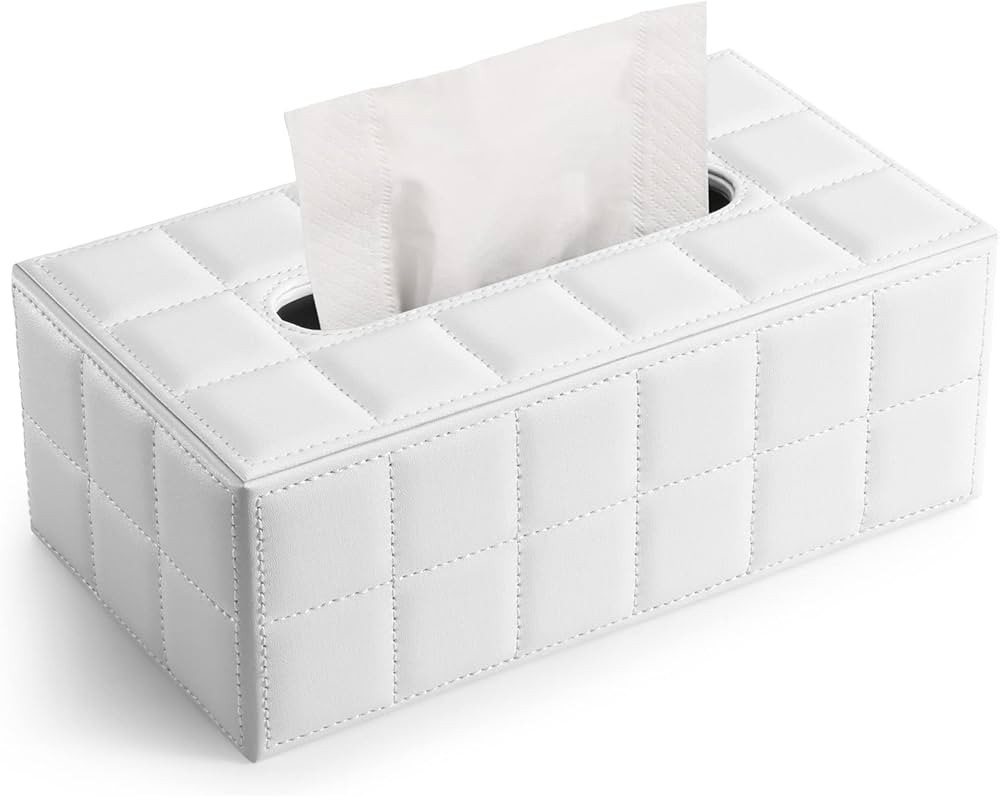 KINGFOM Imitation Suede PU Leather Tissue Box Holder, Rectangular Facial Tissue Case Napkin Dispe... | Amazon (CA)