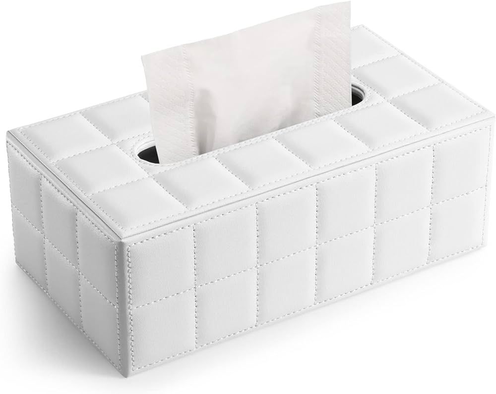 KINGFOM Imitation Suede PU Leather Tissue Box Holder, Rectangular Facial Tissue Case Napkin Dispe... | Amazon (CA)