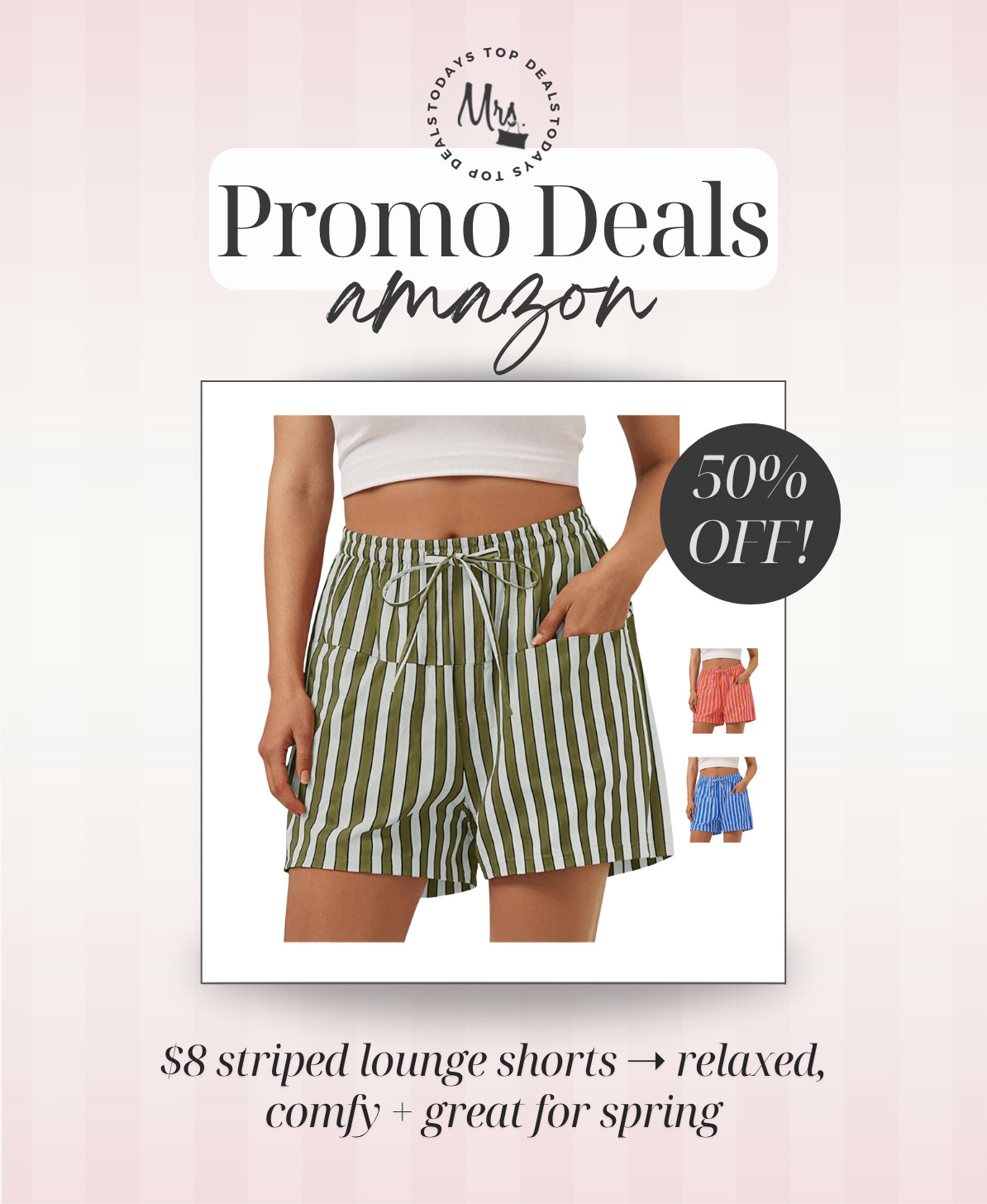 $8 striped lounge shorts ➝ relaxed, comfy + great for spring 

 #LTKootd #LTKSeasonal #LTKSaleAlert