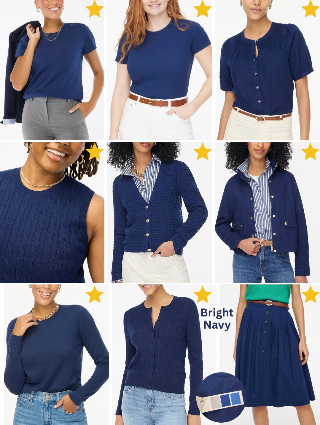 Spring Bright Navy at J.Crew Factory #hocspring #hocbrightnavy
⭐️ = Verified Color