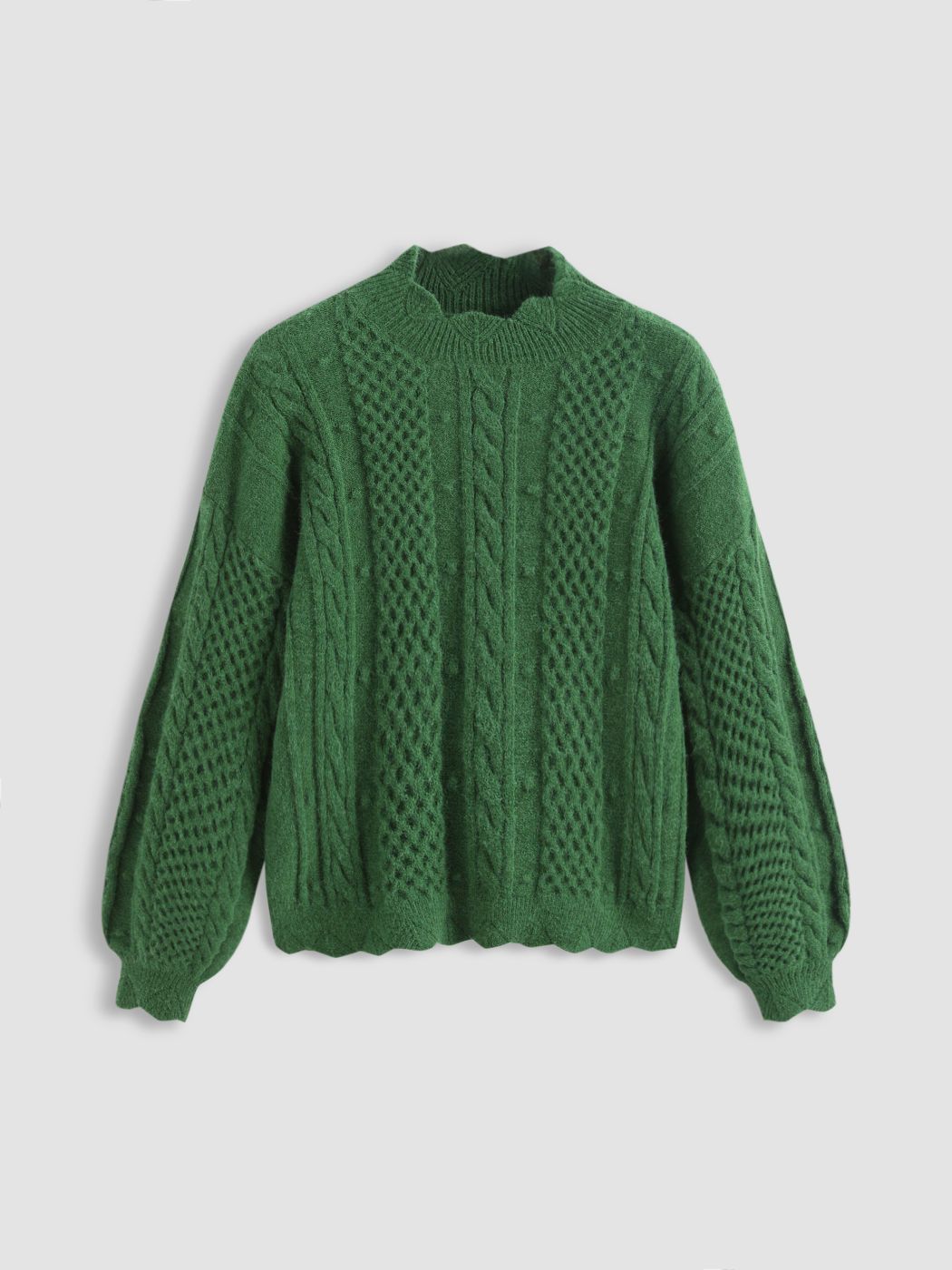 Solid Cable Knit Sweater | Cider
