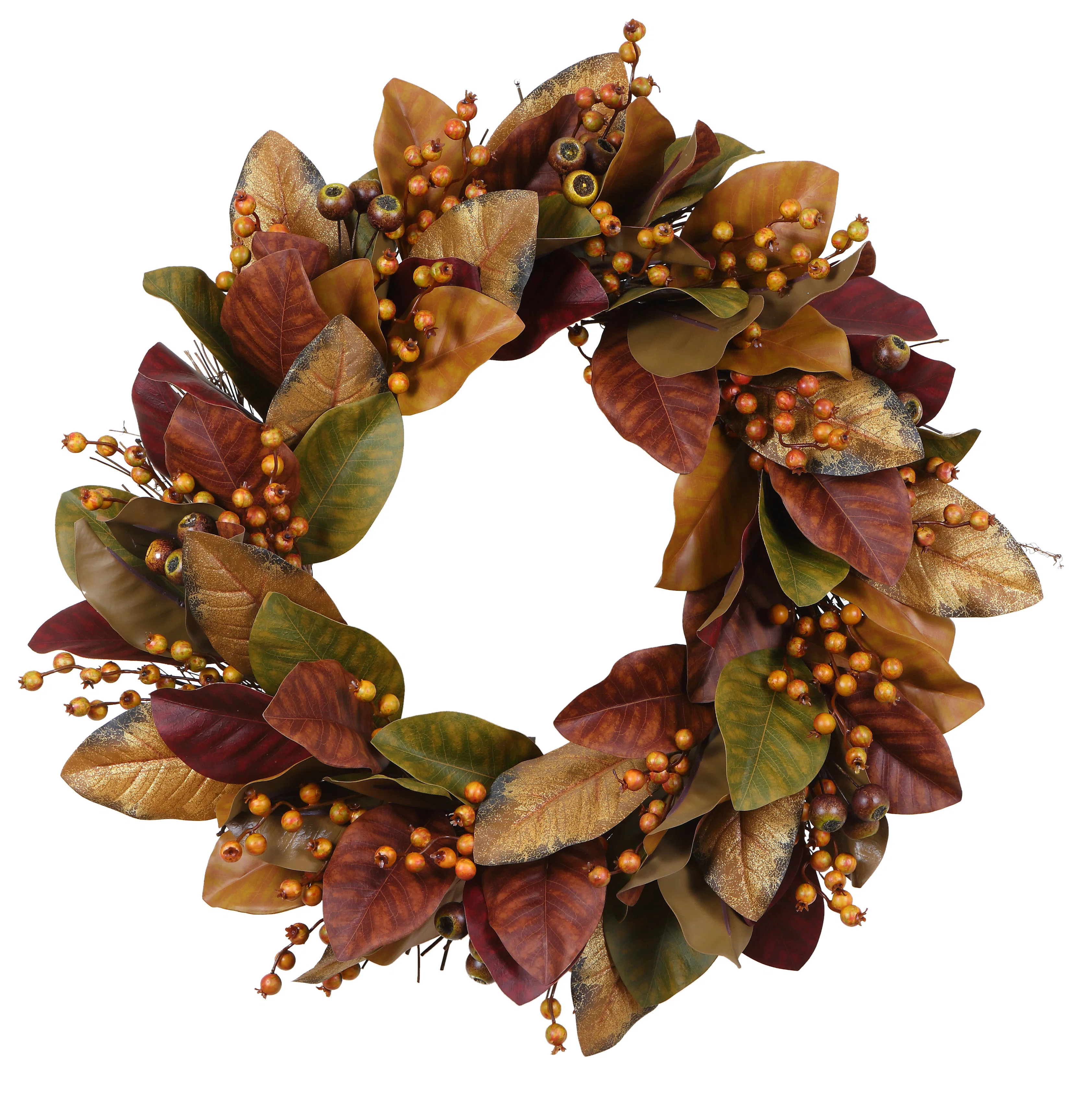 The Holiday Aisle® Fresh (Live) Magnolia Polyester 24'' Wreath | Wayfair | Wayfair North America