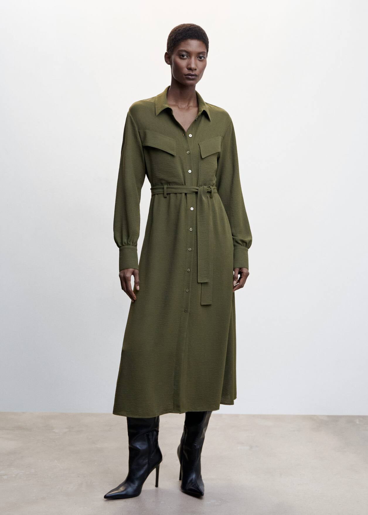 Belt shirt dress | MANGO (UK)
