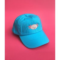 Embroidered Axolotl Cap - Blue Hat, Baseball Cap, Dad Animal Apparel, Velcro Strap, Lover Gift Idea  | Etsy (UK)