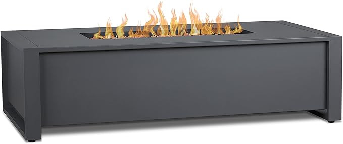Real Flame Keenan 52" Propane Fire Table - Includes Red Lava Rock Filler - Battery Operated, Push... | Amazon (US)