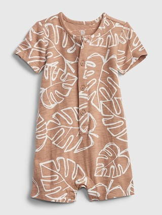 Baby 100% Organic Cotton Shorty One-Piece | Gap (US)