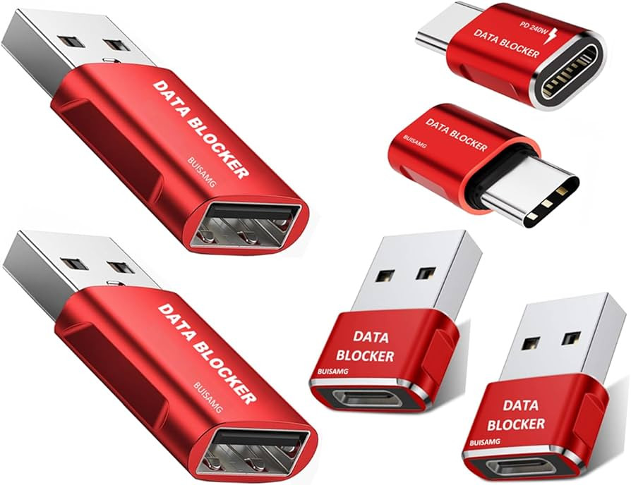 Data Blocker, USB A & USB C Data Blocker for iphone15 16 and Any USB C Mobile Phone Charge, Prote... | Amazon (US)