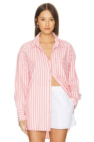 Free People x We The Free Freddie Shirt in Coral from Revolve.com | Revolve Clothing (Global)