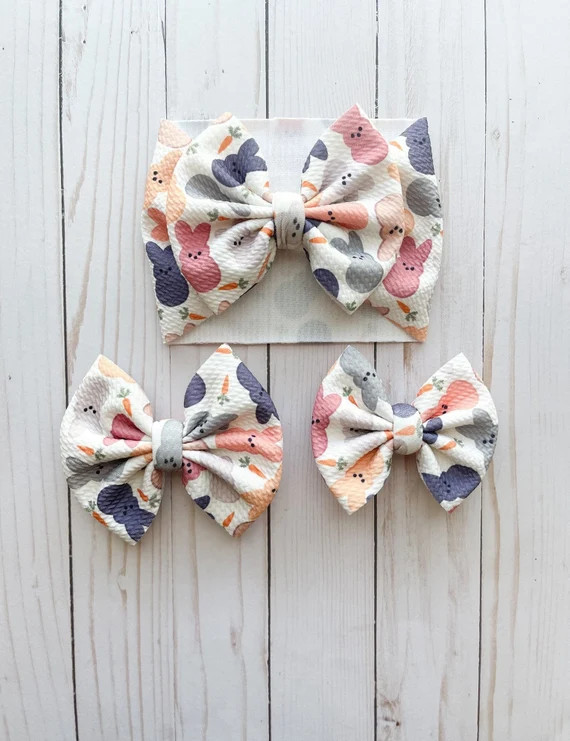 Retro Easter Peeps Headwrap Easter Hair Bow Newborn | Etsy | Etsy (US)