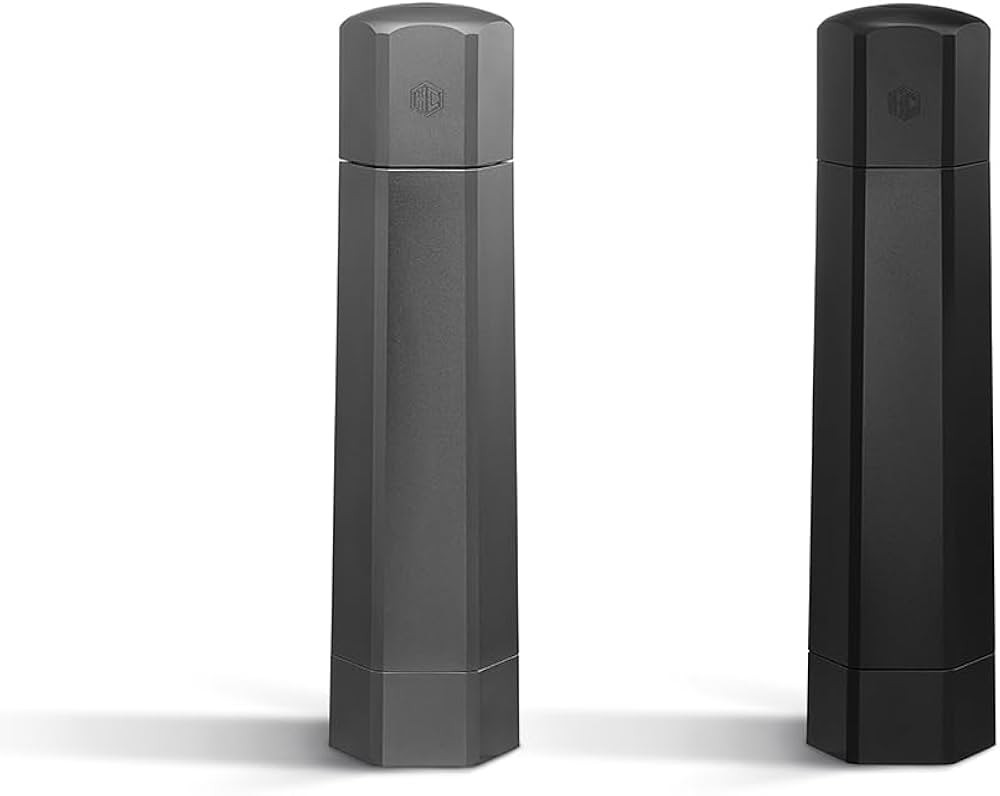 HexClad Salt and Pepper Mill Set with Adjustable Professional Grinders and No-Mess Caps | Amazon (US)