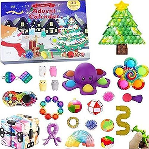 Fidget Advent Calendars 2021 Toy for Kid,Pop-On-It Advent Calendars,Christmas Advent Calendar Fid... | Amazon (US)