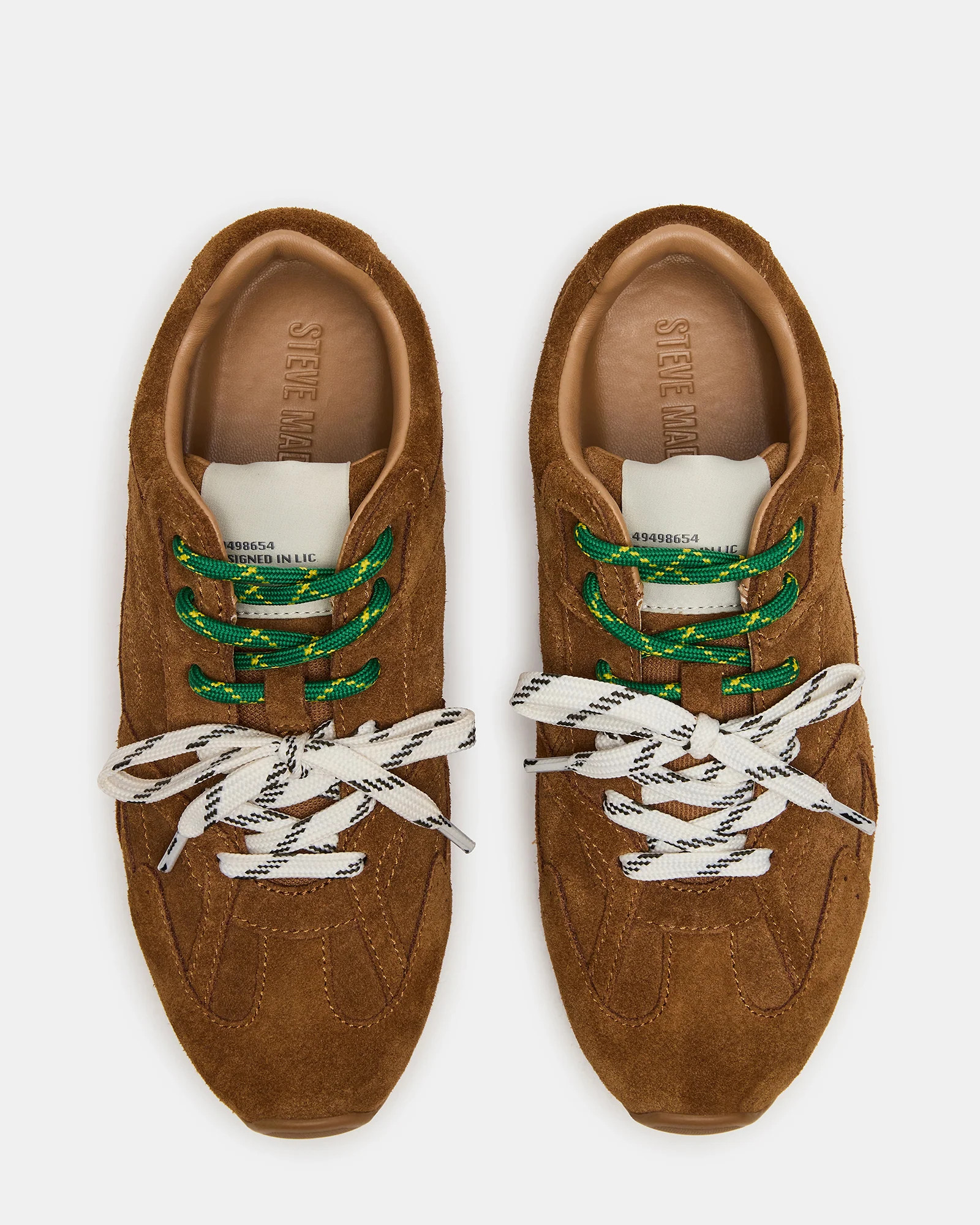 AZIEL Camel Suede Low-Top Lace-Up Women's Sneakers | Steve Madden (US)