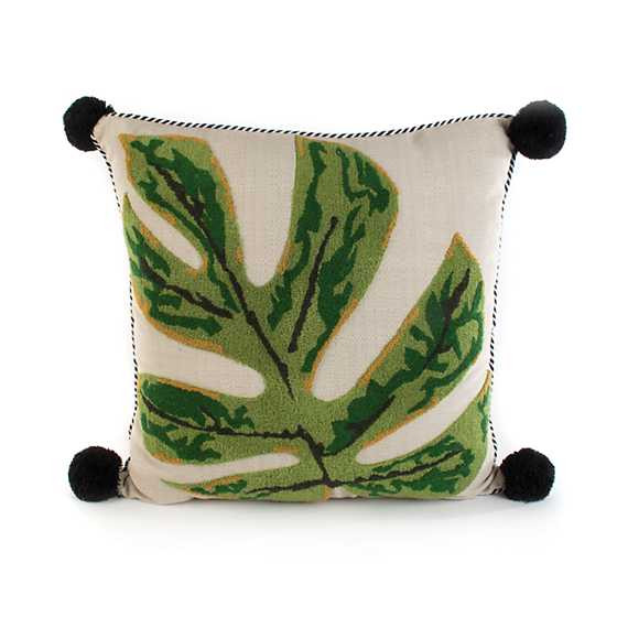 Zanzibar Leaf Outdoor Accent Pillow | MacKenzie-Childs