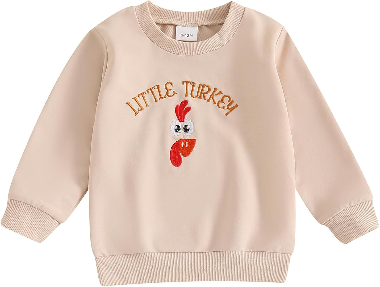 Kayotuas Toddler Thanksgiving Shirt Girl Boy Gobble Turkey Embroidery Letter Sweatshirt Long Slee... | Amazon (US)