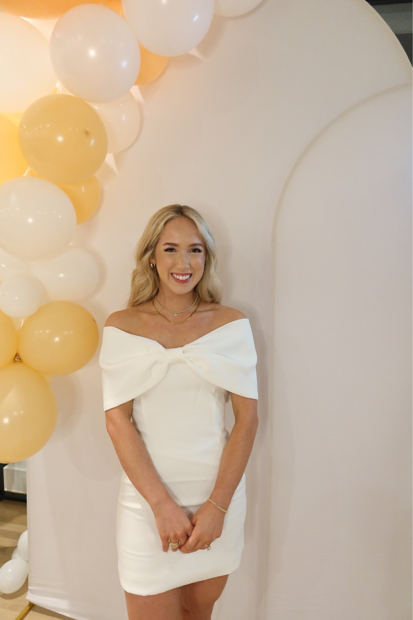 open lace back dress Off-Shoulder Short Party Dress with Sweetheart Bodice White / Large main image 0