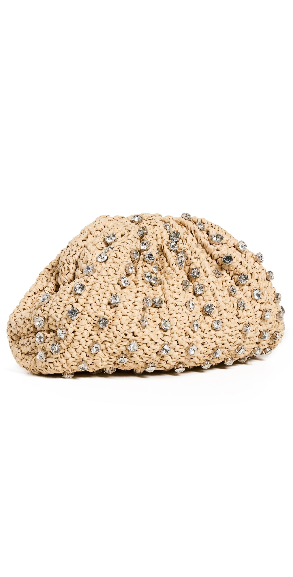 Loeffler Randall Bailey Pleated Clutch Natural/Clear One Size | Shopbop