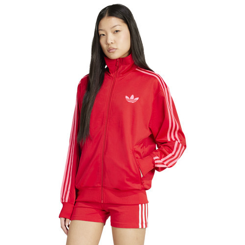 adidas Originals Womens adidas Originals adicolor Firebird Lifestyle Track Top - Womens Lucid Pink/Better Scarlet Size XS | Foot Locker (US)