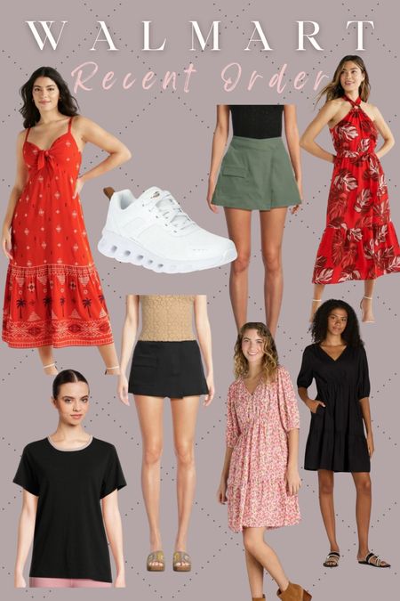 My recent Walmart order!  
XL in the skorts 
Large dresses
XL athletic tee
Ordered my true size 8 in the sneakers

#LTKxWalmart #LTKFindsUnder50 #LTKMidsize