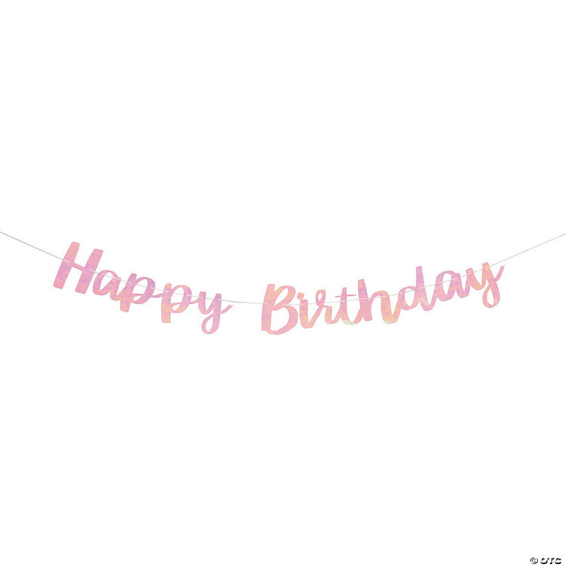 Iridescent Happy Birthday Garland | Oriental Trading Company