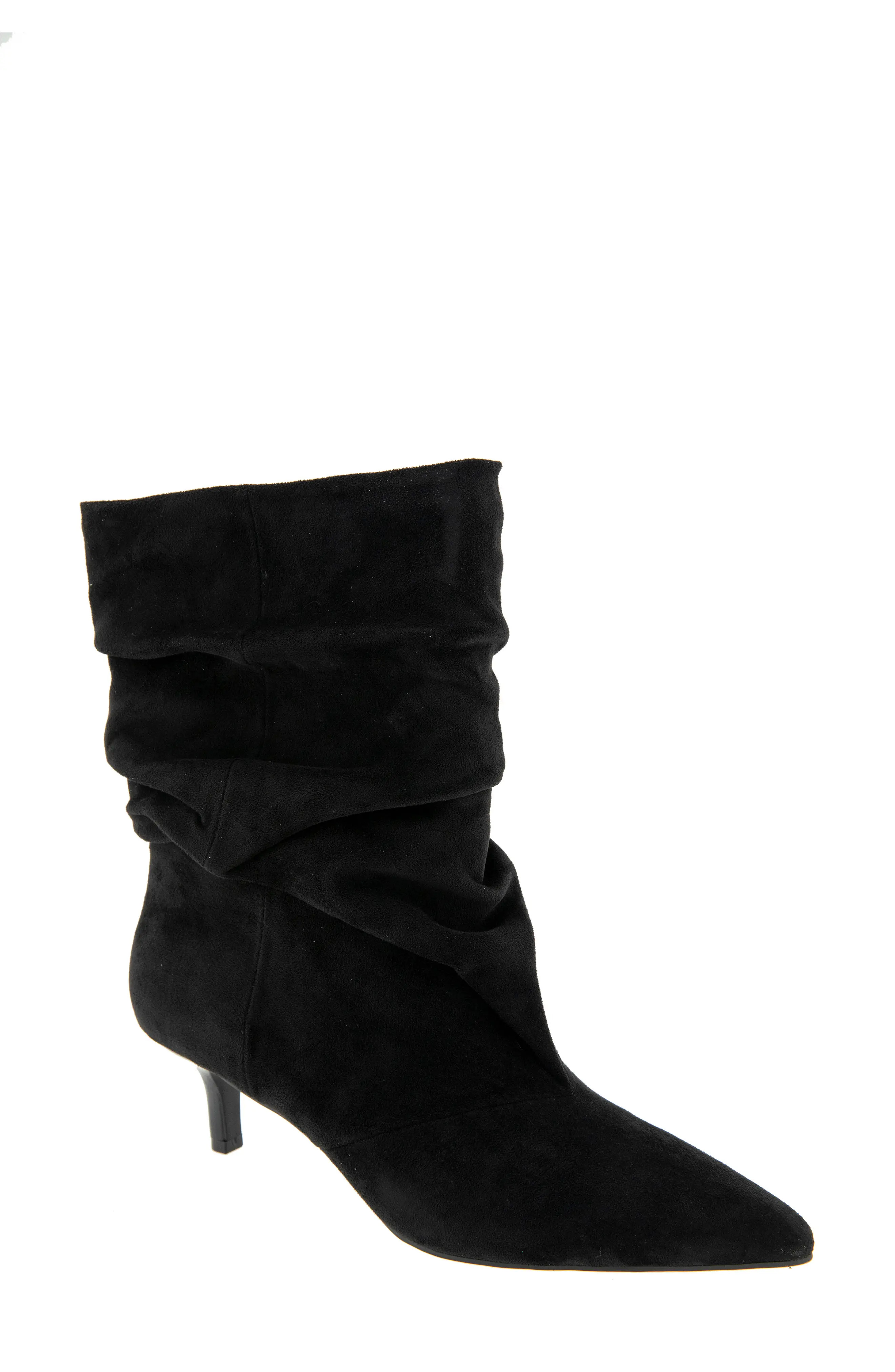 Dalles Kitten Heel Pointed Toe Scrunch Bootie (Women) | Nordstrom | Nordstrom