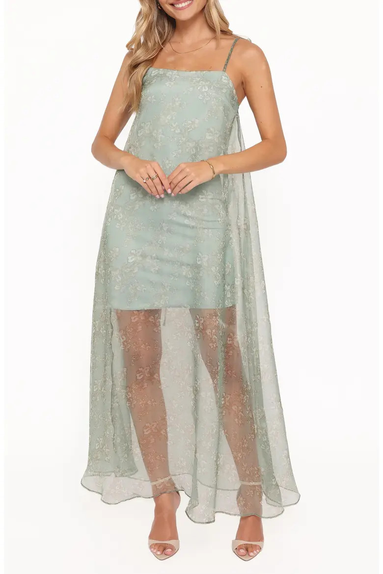 Petal & Pup Erika Floral Chiffon Overlay Cocktail Dress (Women) | Nordstrom | Nordstrom