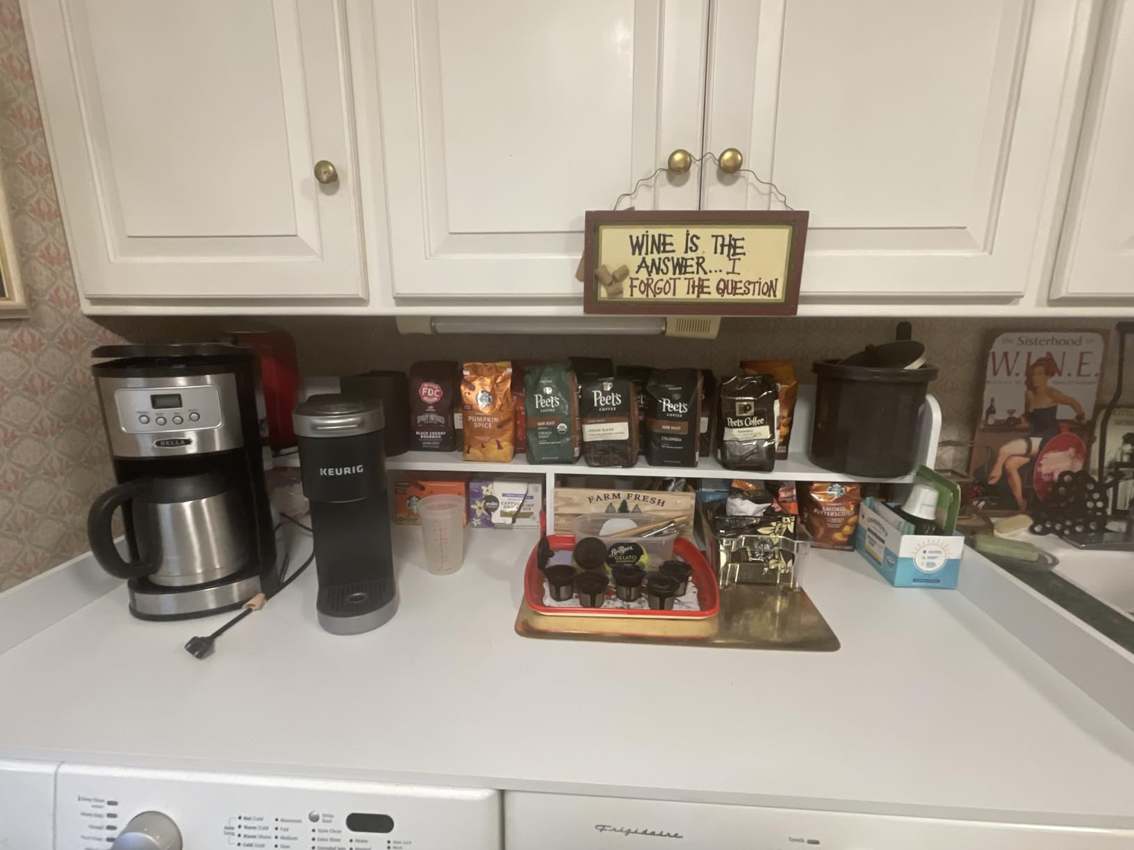 2-Tier Washer and Dryer Countertop with 2.75" H Guard,54" W x 27.5" D Laundry Countertop Cover wi... | Amazon (US)