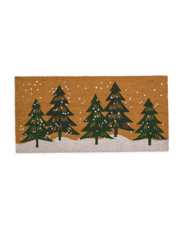 20x40 Winter Trees Doormat | TJ Maxx