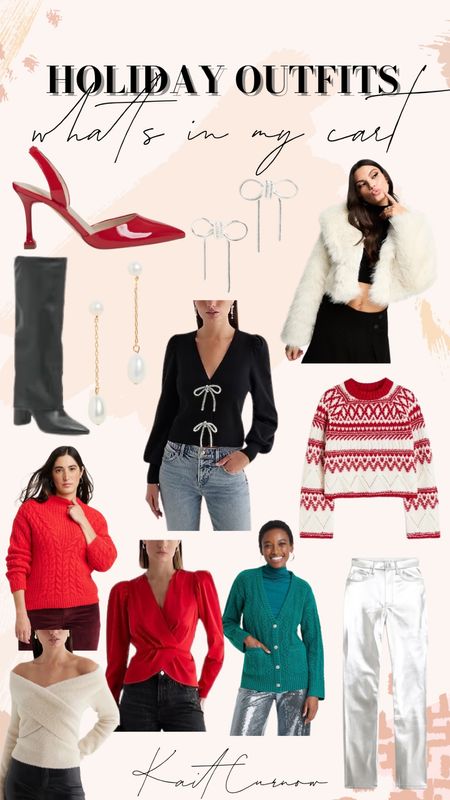 Holiday Outfits 🍒🎄☕️🧸 what’s in my cart! 

#LTKHoliday #LTKfindsunder100 #LTKSeasonal