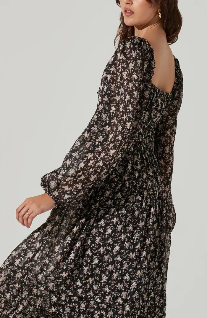 ASTR the Label Floral Long Sleeve Midi Dress | Nordstromrack | Nordstrom Rack