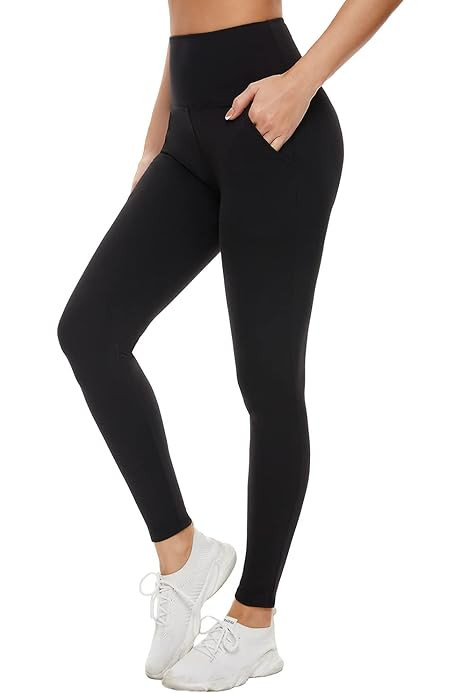 High Waisted Leggings for Women-Womens Black Seamless Workout Leggings Running Tummy Control Yoga Pa | Amazon (US)