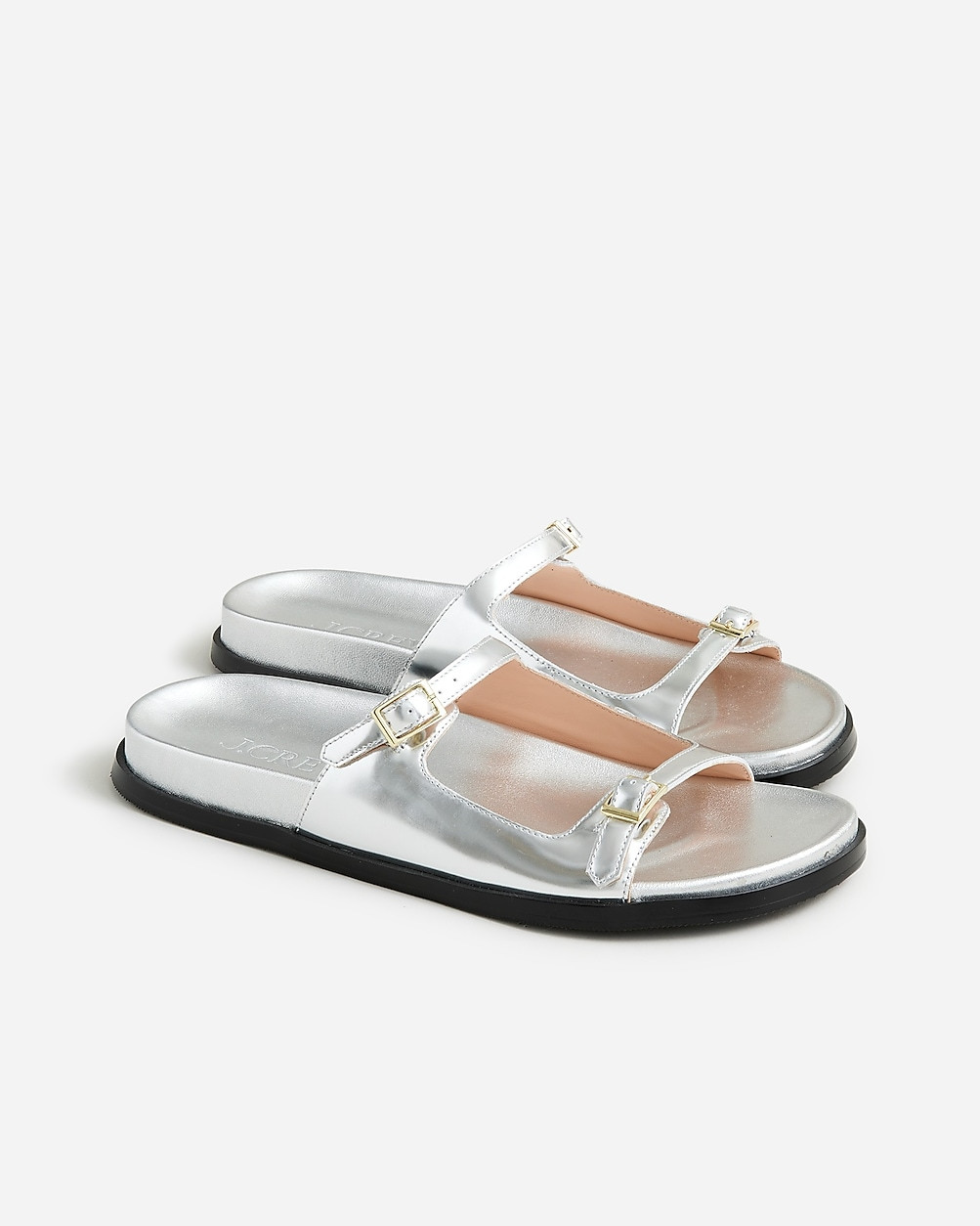 Colbie buckle sandals in metallic leather | J. Crew US
