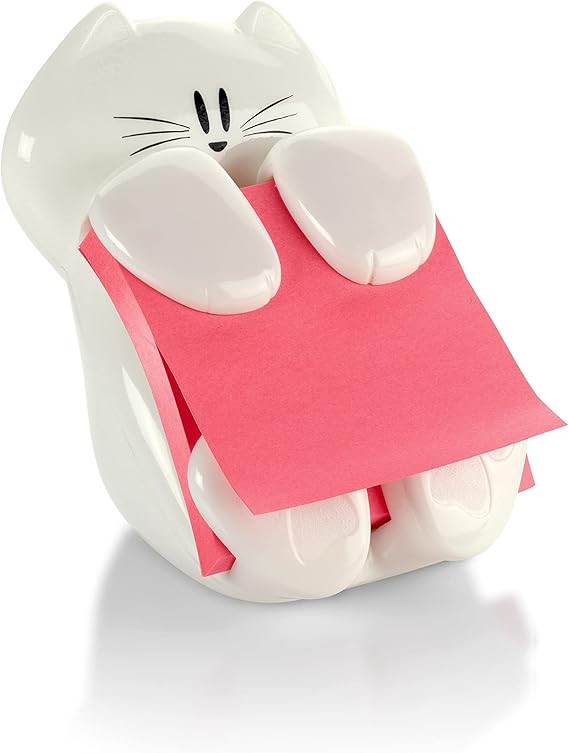 Post-it Pop-up Note Dispenser, Cat design, 3x3 in, 1 Dispenser/Pack (CAT-330,White) | Amazon (US)