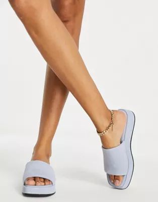 & Other Stories suede chunky flatform in light blue | ASOS | ASOS (Global)