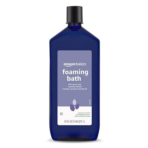 Amazon Basics Lavender Scented Foaming Bath with Essential Oil, 34 Fluid Ounce | Amazon (US)