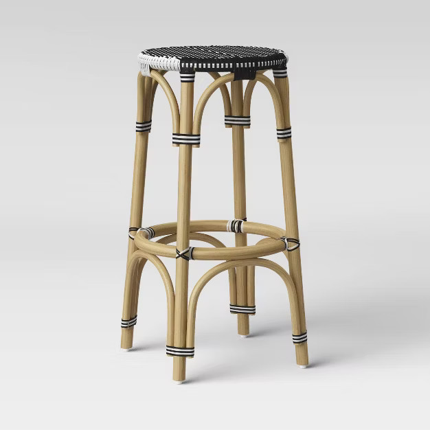 Perry Rattan Backless Woven Barstool - Threshold™ | Target