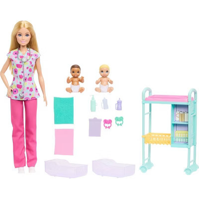 Barbie Careers Baby Doctor Playset with Blonde Fashion Doll, 2 Baby Dolls, Exam Table & Accessories | Target