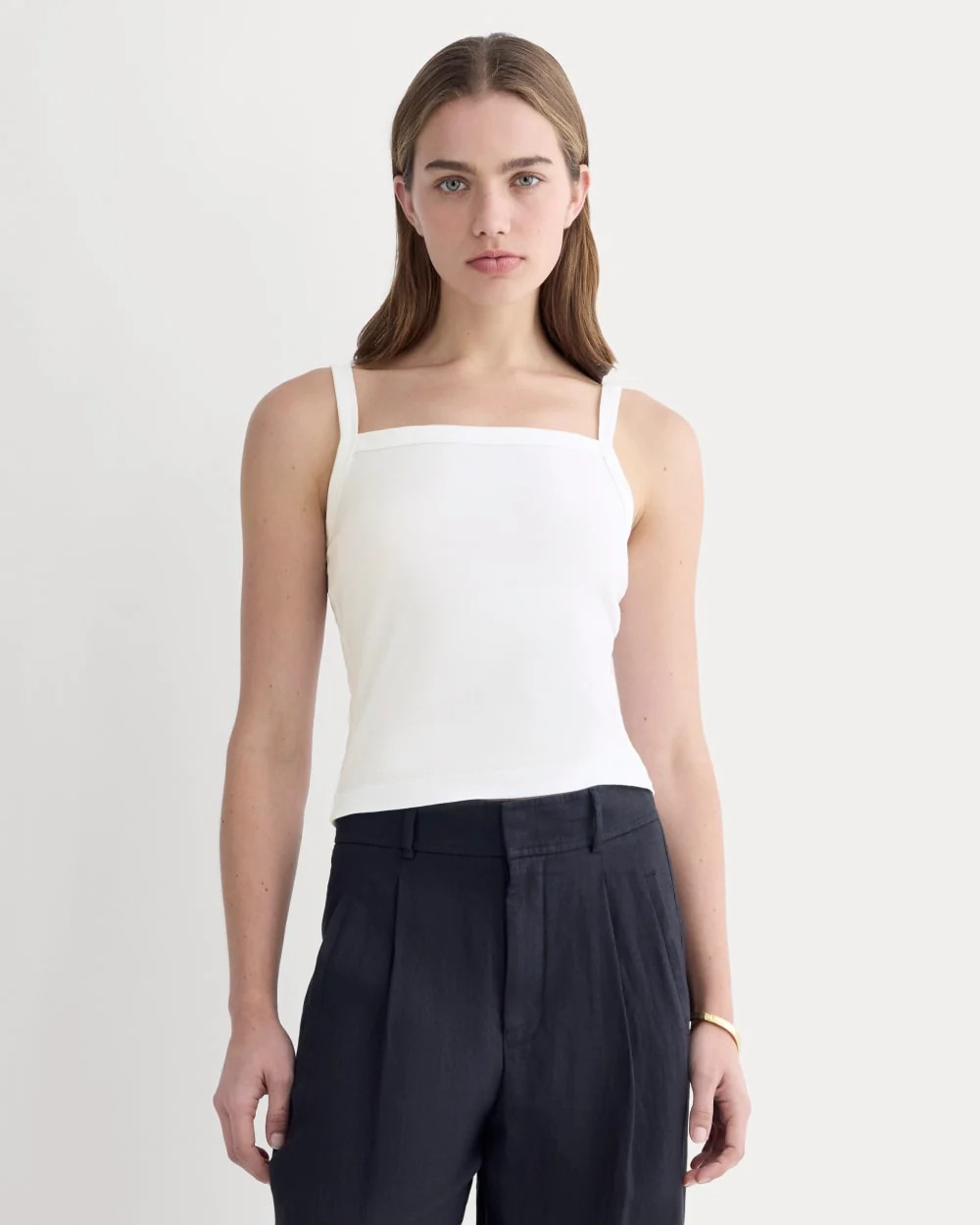 The Essential Square-Neck Tank | White | Everlane
