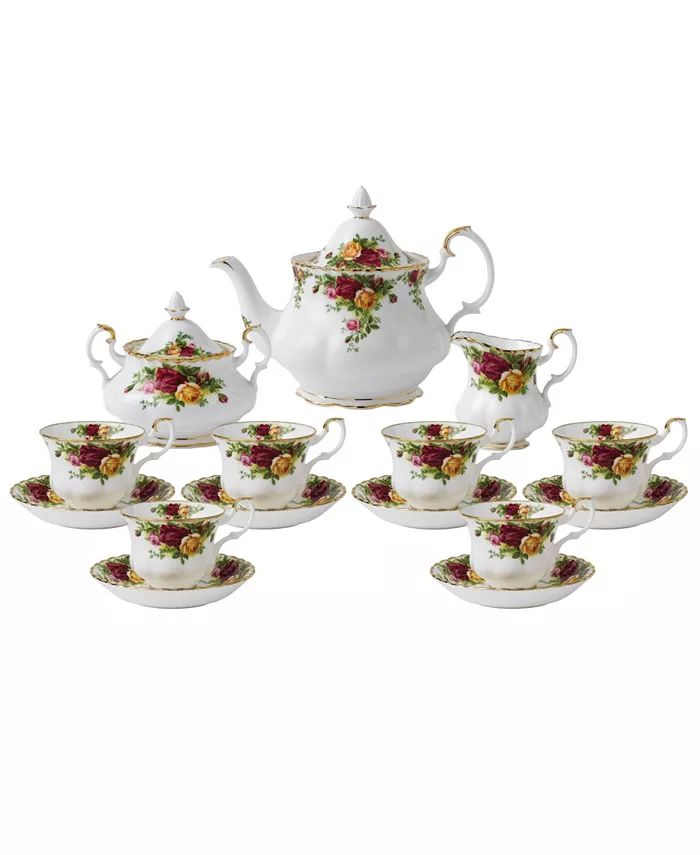 Old Country Roses Tea Set, 15 Pieces | Macys (US)