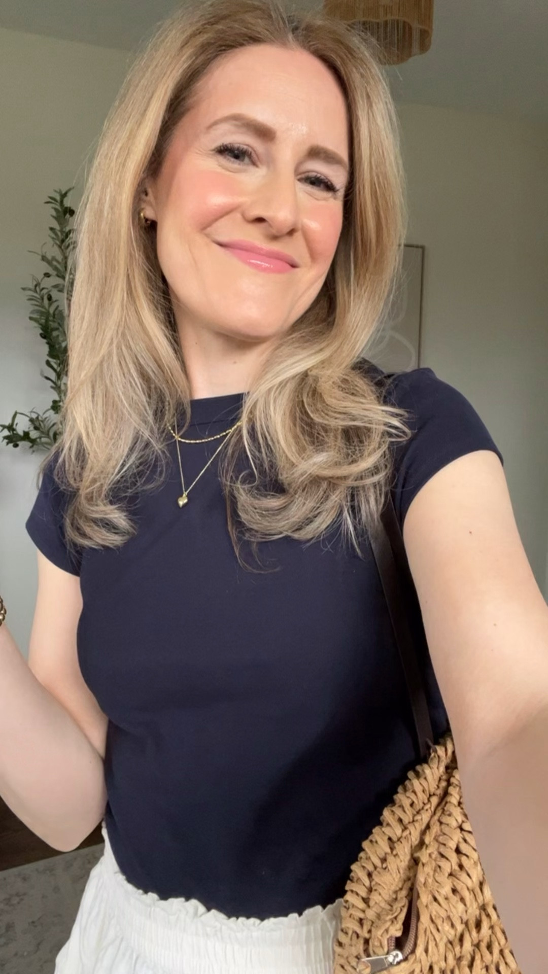 These Walmart tees are excellent, just like the JCrew ones (which cost $40!)! I’ll link both for comparison. I size up one size to a medium. #walmartfashion 

#LTKOver40 #LTKootd