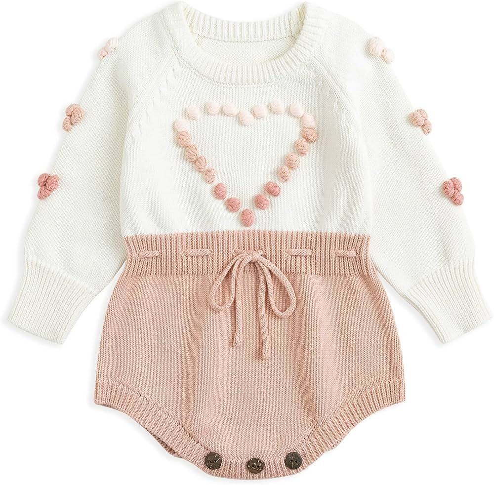 Simplee kids Baby Boys’ Girls’ Knitted Romper Jumpsuit Long Sleeve Onesie Bodysuits One Piece... | Amazon (US)