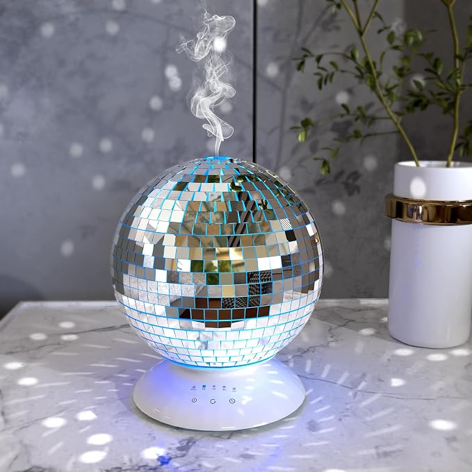 Mirror Essential Oil Diffuser Rotating, 14 Ligth Modes 4 Timer Setting Aromatherapy Diffuser, Cut... | Amazon (US)