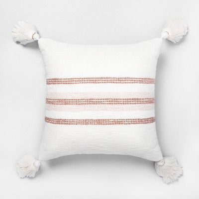 Rose Gold Slub Stripe Throw Pillow - Hearth & Hand™ with Magnolia | Target