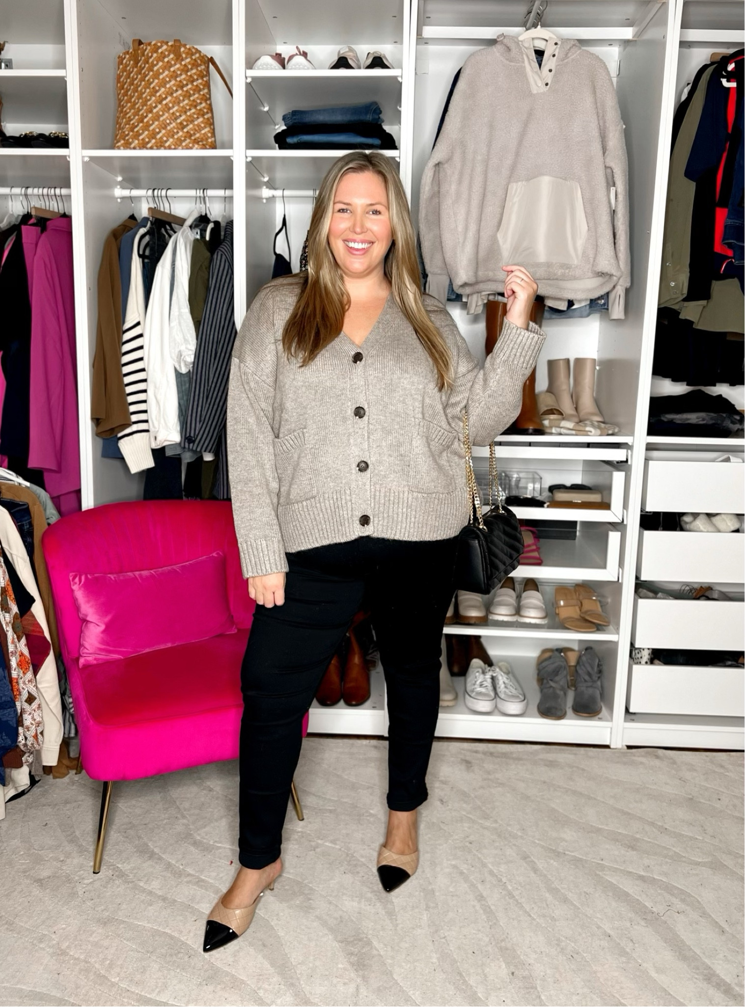 Day 5/5 of XXS-5X Amazon Outfits!
Wearing an XXL in this button-front cardigan from Amazon The Drop (I have this same cardigan in a 2X and love the XXL for a more fitted, shirt-like look), paired with my Lee pull-on black jeans in a size 18L (I should have gotten the regular length), a pair of super cute and comfy flats and super cute bag - both also from The Drop

#LTKSeasonal #LTKplussize #LTKstyletip