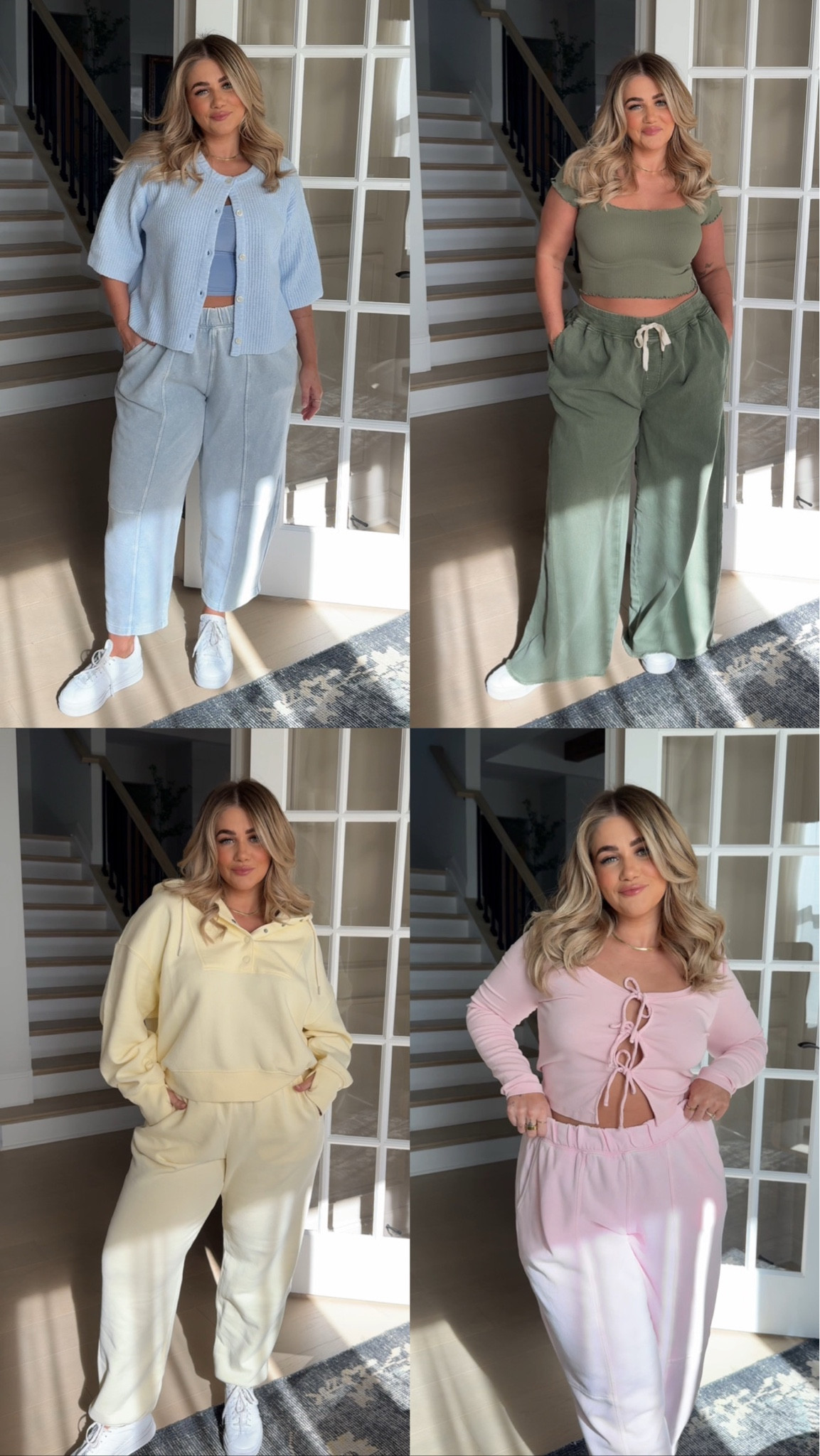 Aerie order! Wearing a size large in everything 🤍