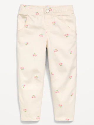 Printed Pull-On Barrel-Leg Pants for Toddler Girls | Old Navy (US)