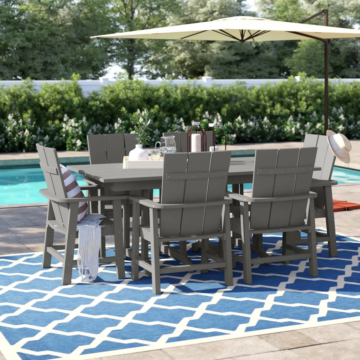 POLYWOOD x Sol 72 7-Piece Modern Dining Set | Wayfair North America