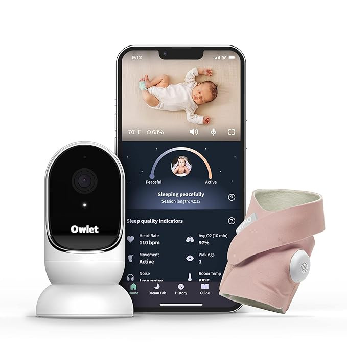 Owlet Dream Duo Smart Baby Monitor - HD Video Monitor with Camera and Dream Sock: Only Baby Monit... | Amazon (US)