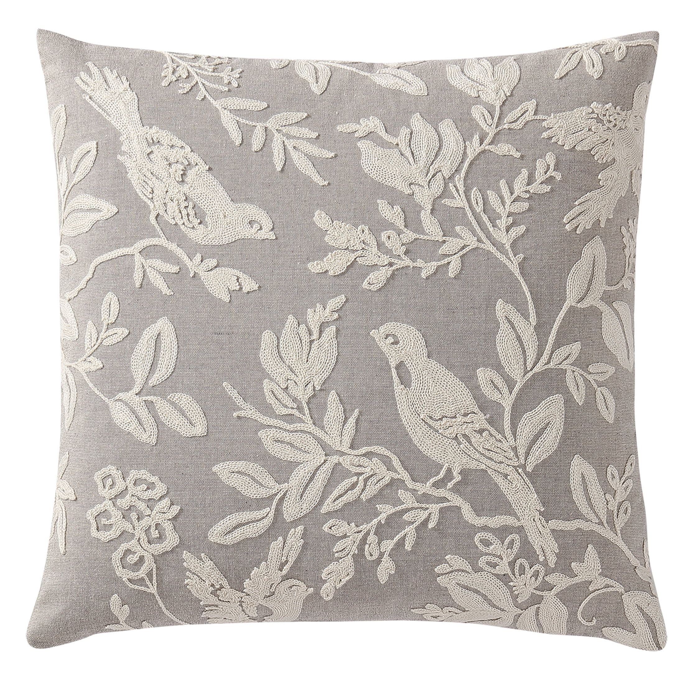 Mainstays, Chantilly Decorative Pillow, Square, 18" x 18", Grey, 1 Piece | Walmart (US)